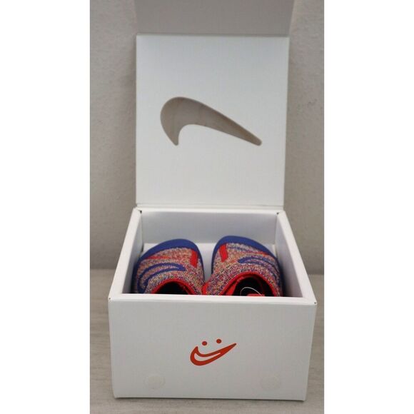 Nike FB3244-100 Infant Sz 7C Blue/Red Multi Swoosh 1 Crib Booties - Picture 2 of 16